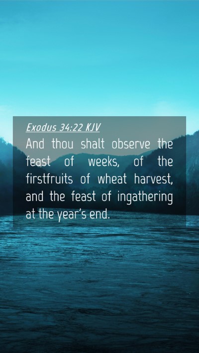 Picture 04 - Exodus 34:22 KJV Mobile Phone Wallpaper - And thou shalt observe the feast of weeks, of the - Mobile Bible Verse Wallpaper