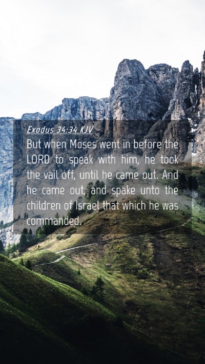 Picture 04 - Exodus 34:34 KJV Mobile Phone Wallpaper - But when Moses went in before the LORD to speak - Mobile Bible Verse Wallpaper