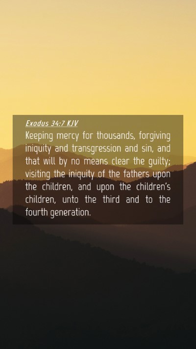 Picture 04 - Exodus 34:7 KJV Mobile Phone Wallpaper - Keeping mercy for thousands, forgiving iniquity - Mobile Bible Verse Wallpaper