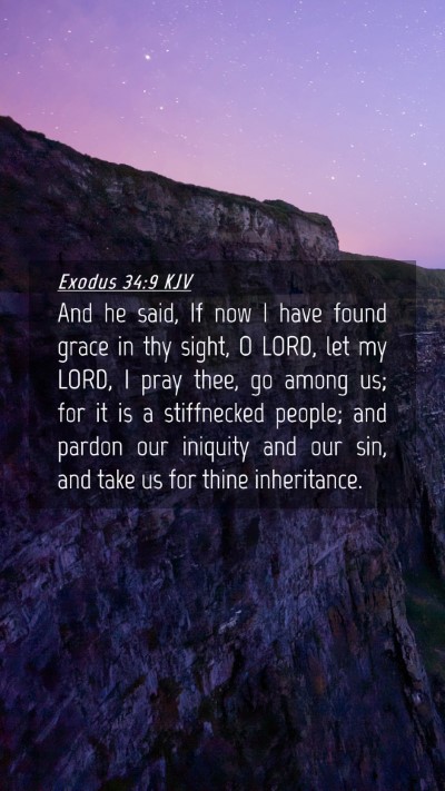 Picture 04 - Exodus 34:9 KJV Mobile Phone Wallpaper - And he said, If now I have found grace in thy - Mobile Bible Verse Wallpaper