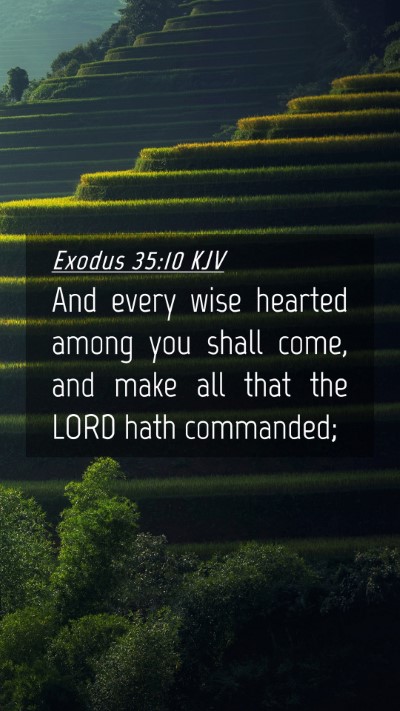 Picture 04 - Exodus 35:10 KJV Mobile Phone Wallpaper - And every wise hearted among you shall come, and - Mobile Bible Verse Wallpaper