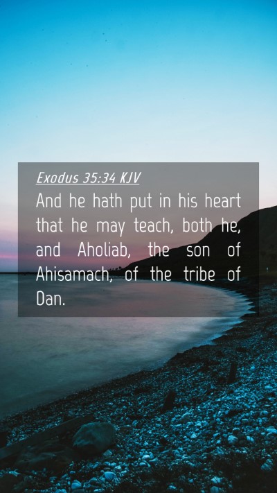Picture 04 - Exodus 35:34 KJV Mobile Phone Wallpaper - And he hath put in his heart that he may teach, - Mobile Bible Verse Wallpaper