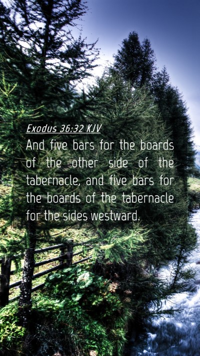 Picture 04 - Exodus 36:32 KJV Mobile Phone Wallpaper - And five bars for the boards of the other side of - Mobile Bible Verse Wallpaper