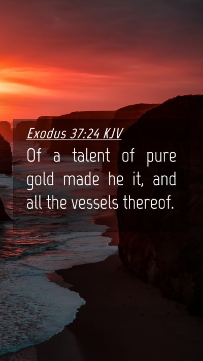 Picture 04 - Exodus 37:24 KJV Mobile Phone Wallpaper - Of a talent of pure gold made he it, and all the - Mobile Bible Verse Wallpaper