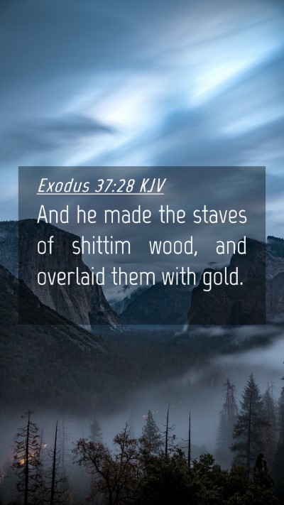 Picture 04 - Exodus 37:28 KJV Mobile Phone Wallpaper - And he made the staves of shittim wood, and - Mobile Bible Verse Wallpaper