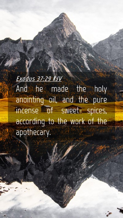 Picture 04 - Exodus 37:29 KJV Mobile Phone Wallpaper - And he made the holy anointing oil, and the pure - Mobile Bible Verse Wallpaper