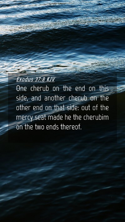 Picture 04 - Exodus 37:8 KJV Mobile Phone Wallpaper - One cherub on the end on this side, and another - Mobile Bible Verse Wallpaper