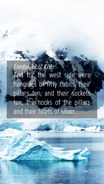 Picture 04 - Exodus 38:12 KJV Mobile Phone Wallpaper - And for the west side were hangings of fifty - Mobile Bible Verse Wallpaper
