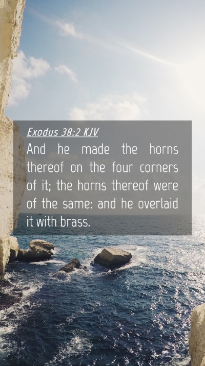 Picture 04 - Exodus 38:2 KJV Mobile Phone Wallpaper - And he made the horns thereof on the four corners - Mobile Bible Verse Wallpaper