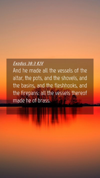 Picture 04 - Exodus 38:3 KJV Mobile Phone Wallpaper - And he made all the vessels of the altar, the - Mobile Bible Verse Wallpaper
