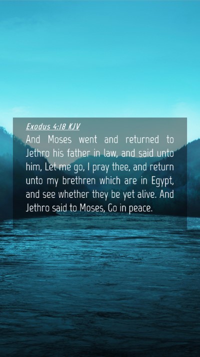 Picture 04 - Exodus 4:18 KJV Mobile Phone Wallpaper - And Moses went and returned to Jethro his father - Mobile Bible Verse Wallpaper