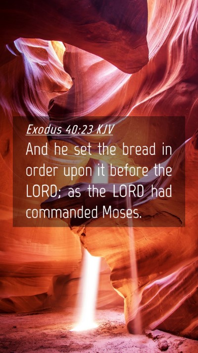 Picture 04 - Exodus 40:23 KJV Mobile Phone Wallpaper - And he set the bread in order upon it before the - Mobile Bible Verse Wallpaper