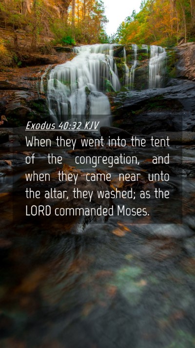 Picture 04 - Exodus 40:32 KJV Mobile Phone Wallpaper - When they went into the tent of the congregation, - Mobile Bible Verse Wallpaper
