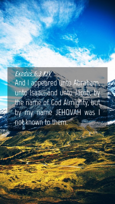 Picture 04 - Exodus 6:3 KJV Mobile Phone Wallpaper - And I appeared unto Abraham, unto Isaac, and unto - Mobile Bible Verse Wallpaper