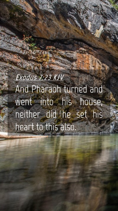 Picture 04 - Exodus 7:23 KJV Mobile Phone Wallpaper - And Pharaoh turned and went into his house, - Mobile Bible Verse Wallpaper