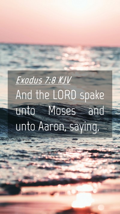 Picture 04 - Exodus 7:8 KJV Mobile Phone Wallpaper - And the LORD spake unto Moses and unto Aaron, - Mobile Bible Verse Wallpaper