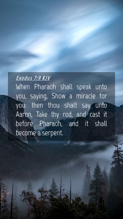 Picture 04 - Exodus 7:9 KJV Mobile Phone Wallpaper - When Pharaoh shall speak unto you, saying, Show a - Mobile Bible Verse Wallpaper