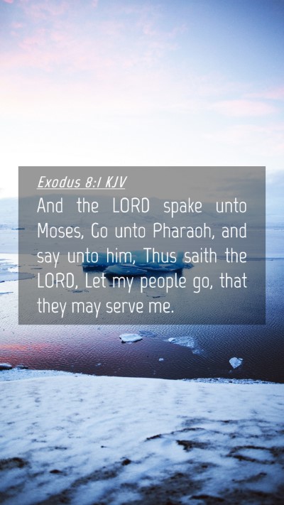 Picture 04 - Exodus 8:1 KJV Mobile Phone Wallpaper - And the LORD spake unto Moses, Go unto Pharaoh, - Mobile Bible Verse Wallpaper