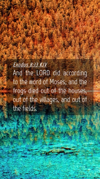 Picture 04 - Exodus 8:13 KJV Mobile Phone Wallpaper - And the LORD did according to the word of Moses; - Mobile Bible Verse Wallpaper