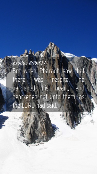 Picture 04 - Exodus 8:15 KJV Mobile Phone Wallpaper - But when Pharaoh saw that there was respite, he - Mobile Bible Verse Wallpaper