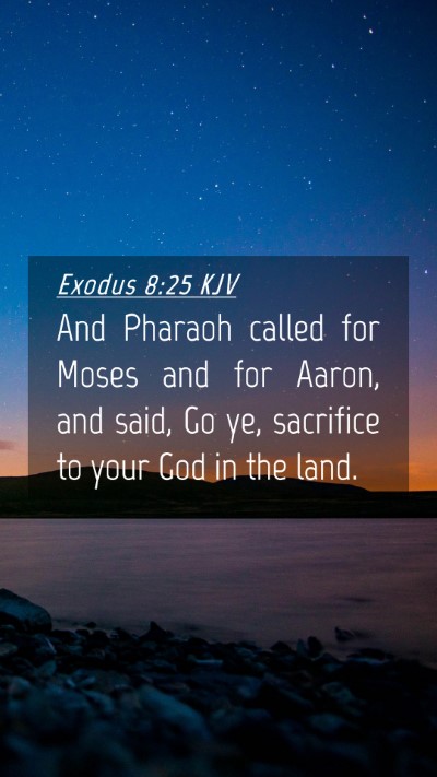 Picture 04 - Exodus 8:25 KJV Mobile Phone Wallpaper - And Pharaoh called for Moses and for Aaron, and - Mobile Bible Verse Wallpaper