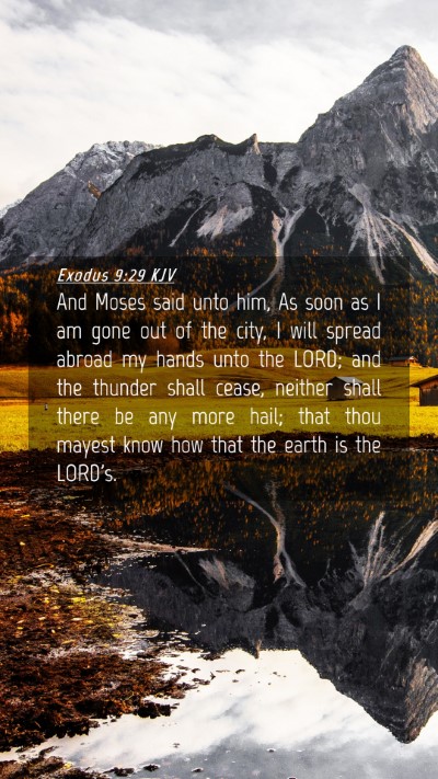 Picture 04 - Exodus 9:29 KJV Mobile Phone Wallpaper - And Moses said unto him, As soon as I am gone out - Mobile Bible Verse Wallpaper