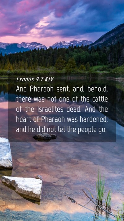 Picture 04 - Exodus 9:7 KJV Mobile Phone Wallpaper - And Pharaoh sent, and, behold, there was not one - Mobile Bible Verse Wallpaper