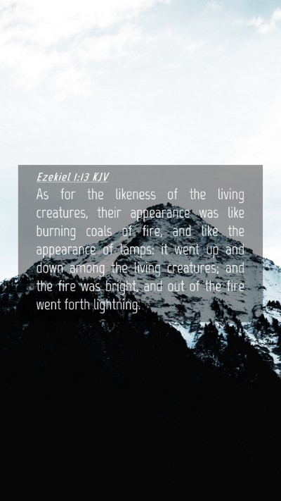 Picture 04 - Ezekiel 1:13 KJV Mobile Phone Wallpaper - As for the likeness of the living creatures, - Mobile Bible Verse Wallpaper