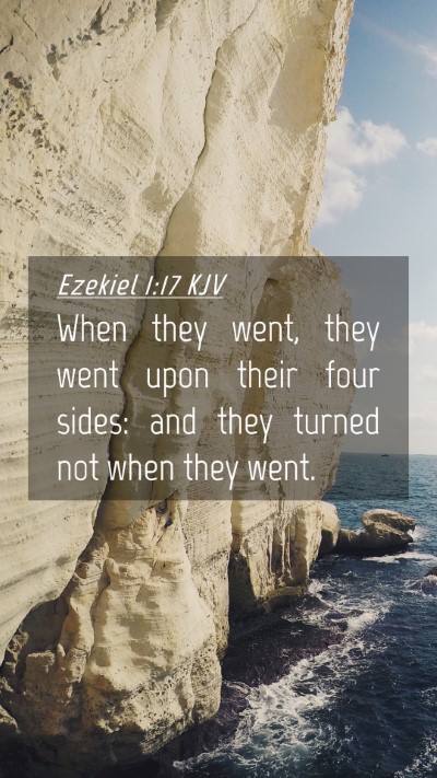 Picture 04 - Ezekiel 1:17 KJV Mobile Phone Wallpaper - When they went, they went upon their four sides: - Mobile Bible Verse Wallpaper
