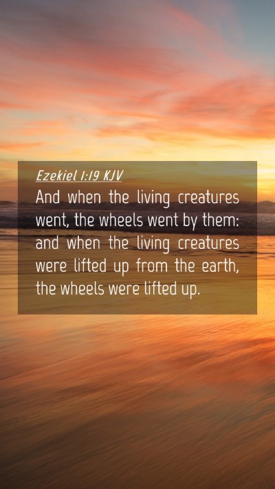Picture 04 - Ezekiel 1:19 KJV Mobile Phone Wallpaper - And when the living creatures went, the wheels - Mobile Bible Verse Wallpaper