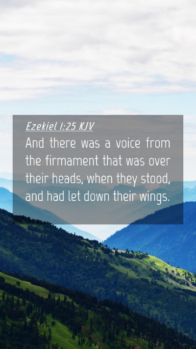 Picture 04 - Ezekiel 1:25 KJV Mobile Phone Wallpaper - And there was a voice from the firmament that was - Mobile Bible Verse Wallpaper