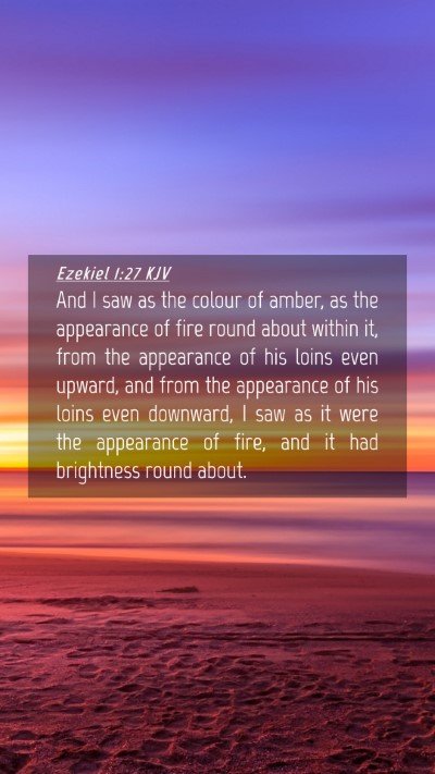 Picture 04 - Ezekiel 1:27 KJV Mobile Phone Wallpaper - And I saw as the colour of amber, as the - Mobile Bible Verse Wallpaper