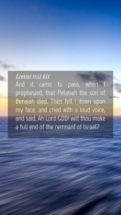Picture 04 - Ezekiel 11:13 KJV Mobile Phone Wallpaper - And it came to pass, when I prophesied, that - Mobile Bible Verse Wallpaper
