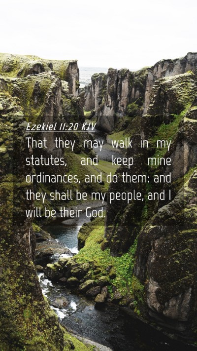 Picture 04 - Ezekiel 11:20 KJV Mobile Phone Wallpaper - That they may walk in my statutes, and keep mine - Mobile Bible Verse Wallpaper