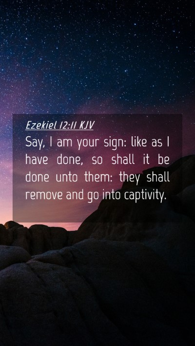 Picture 04 - Ezekiel 12:11 KJV Mobile Phone Wallpaper - Say, I am your sign: like as I have done, so - Mobile Bible Verse Wallpaper