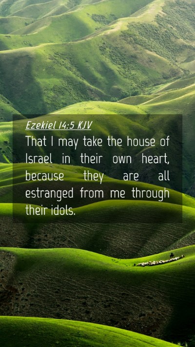 Picture 04 - Ezekiel 14:5 KJV Mobile Phone Wallpaper - That I may take the house of Israel in their own - Mobile Bible Verse Wallpaper