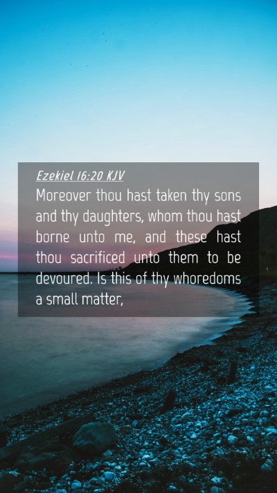 Picture 04 - Ezekiel 16:20 KJV Mobile Phone Wallpaper - Moreover thou hast taken thy sons and thy - Mobile Bible Verse Wallpaper