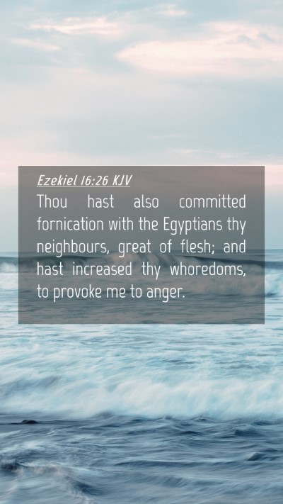 Picture 04 - Ezekiel 16:26 KJV Mobile Phone Wallpaper - Thou hast also committed fornication with the - Mobile Bible Verse Wallpaper