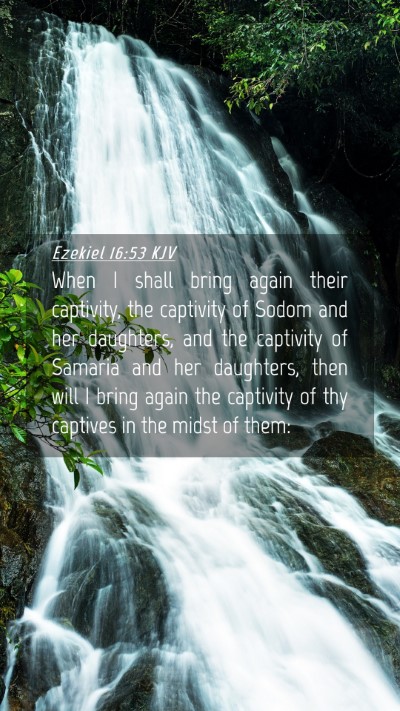 Picture 04 - Ezekiel 16:53 KJV Mobile Phone Wallpaper - When I shall bring again their captivity, the - Mobile Bible Verse Wallpaper