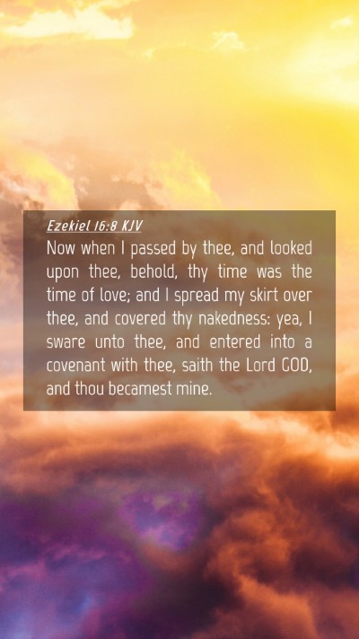Picture 04 - Ezekiel 16:8 KJV Mobile Phone Wallpaper - Now when I passed by thee, and looked upon thee, - Mobile Bible Verse Wallpaper