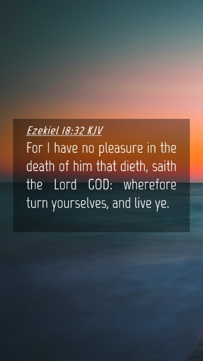 Picture 04 - Ezekiel 18:32 KJV Mobile Phone Wallpaper - For I have no pleasure in the death of him that - Mobile Bible Verse Wallpaper