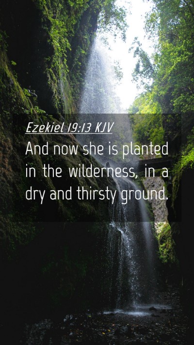 Picture 04 - Ezekiel 19:13 KJV Mobile Phone Wallpaper - And now she is planted in the wilderness, in a - Mobile Bible Verse Wallpaper