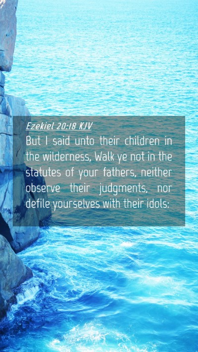 Picture 04 - Ezekiel 20:18 KJV Mobile Phone Wallpaper - But I said unto their children in the wilderness, - Mobile Bible Verse Wallpaper