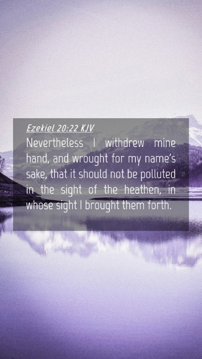 Picture 04 - Ezekiel 20:22 KJV Mobile Phone Wallpaper - Nevertheless I withdrew mine hand, and wrought - Mobile Bible Verse Wallpaper