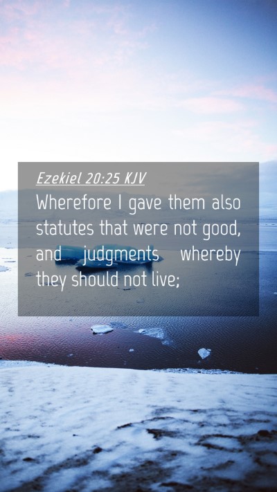 Picture 04 - Ezekiel 20:25 KJV Mobile Phone Wallpaper - Wherefore I gave them also statutes that were not - Mobile Bible Verse Wallpaper