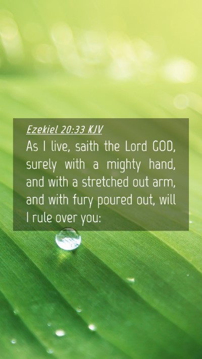 Picture 04 - Ezekiel 20:33 KJV Mobile Phone Wallpaper - As I live, saith the Lord GOD, surely with a - Mobile Bible Verse Wallpaper