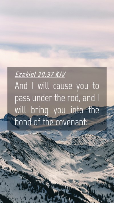 Picture 04 - Ezekiel 20:37 KJV Mobile Phone Wallpaper - And I will cause you to pass under the rod, and I - Mobile Bible Verse Wallpaper