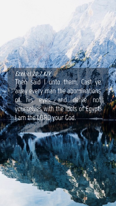 Picture 04 - Ezekiel 20:7 KJV Mobile Phone Wallpaper - Then said I unto them, Cast ye away every man the - Mobile Bible Verse Wallpaper