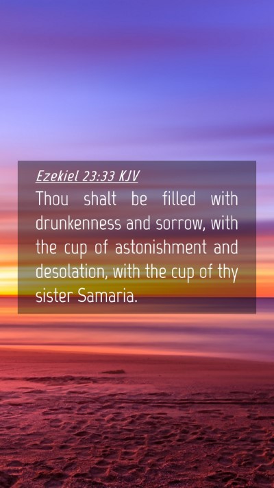 Picture 04 - Ezekiel 23:33 KJV Mobile Phone Wallpaper - Thou shalt be filled with drunkenness and sorrow, - Mobile Bible Verse Wallpaper