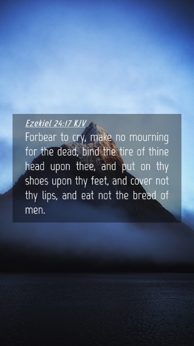 Picture 04 - Ezekiel 24:17 KJV Mobile Phone Wallpaper - Forbear to cry, make no mourning for the dead, - Mobile Bible Verse Wallpaper